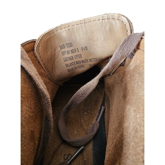 Bass Todd Mens Suede Chukka Boots Desert Boots Beige Lace Up Size 9.5 - Picture 7 of 8